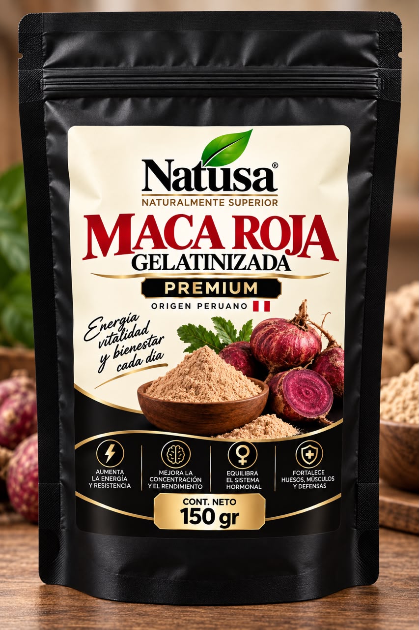 Maca roja gelatinizada
